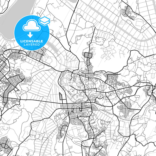 Layered PDF map of Sakura, Chiba, Japan