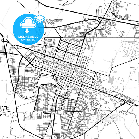 Layered PDF map of Salamanca, Guanajuato, Mexico