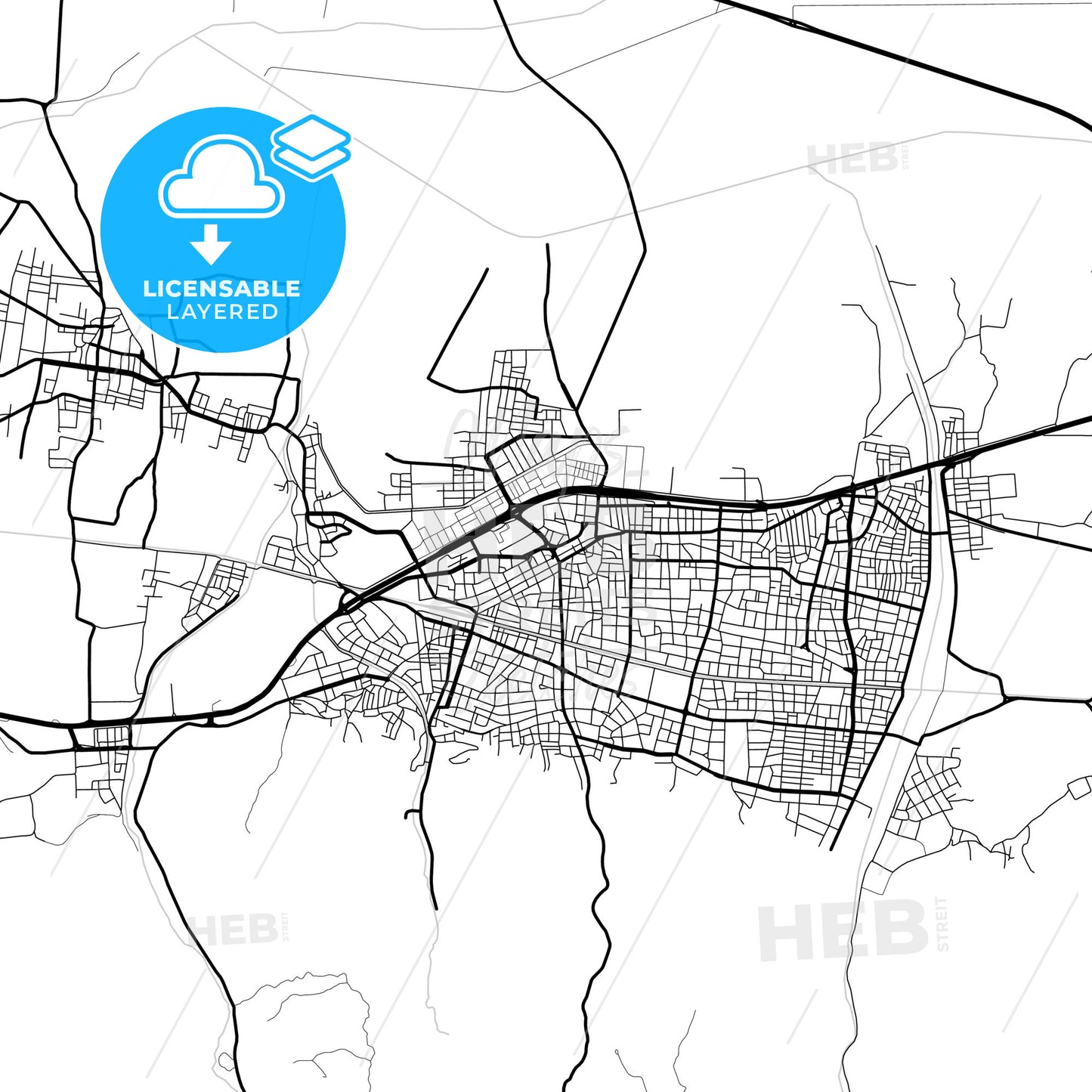 Layered PDF map of Salihli, Manisa, Turkey