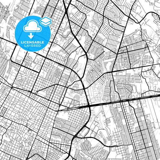 Layered PDF map of Saltillo, Coahuila, Mexico