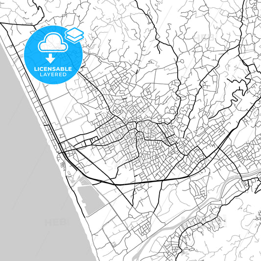 Layered PDF map of Samandağ, Hatay, Turkey