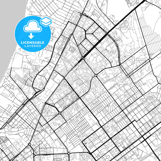 Layered PDF map of Samara, Samara Oblast, Russia