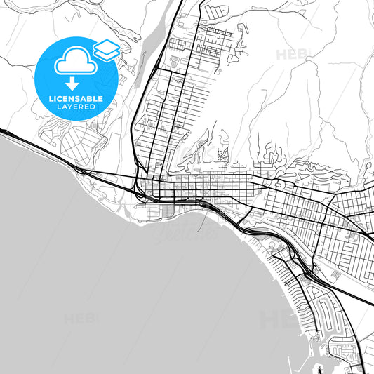 Layered PDF map of San Buenaventura, California, United States