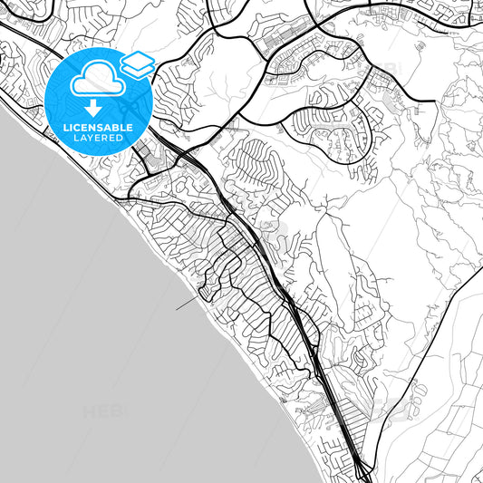 Layered PDF map of San Clemente, California, United States
