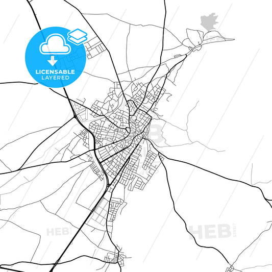 Layered PDF map of Sandıklı, Afyon, Turkey