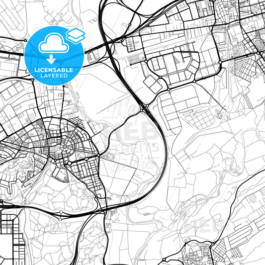 Layered PDF map of San Fernando de Henares, 28830, Spain