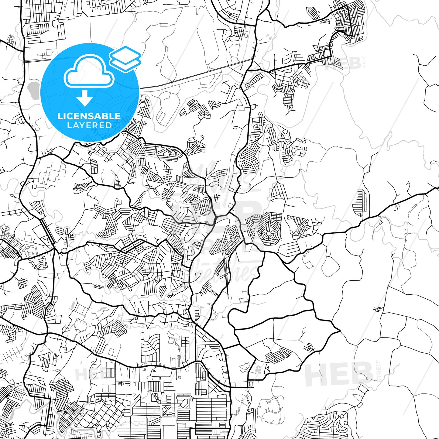 Layered PDF map of San Jose del Monte, Bulacan, Philippines