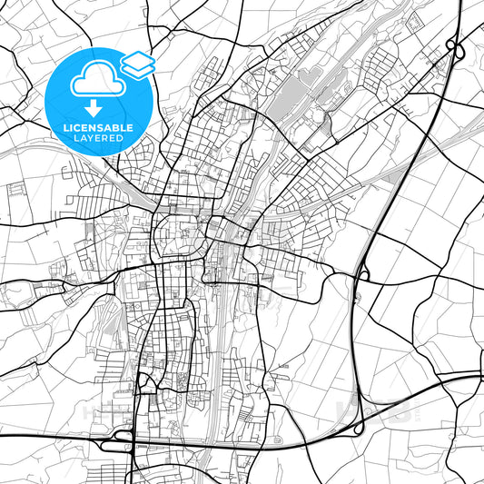 Layered PDF map of Sankt Pölten, Lower Austria, Austria