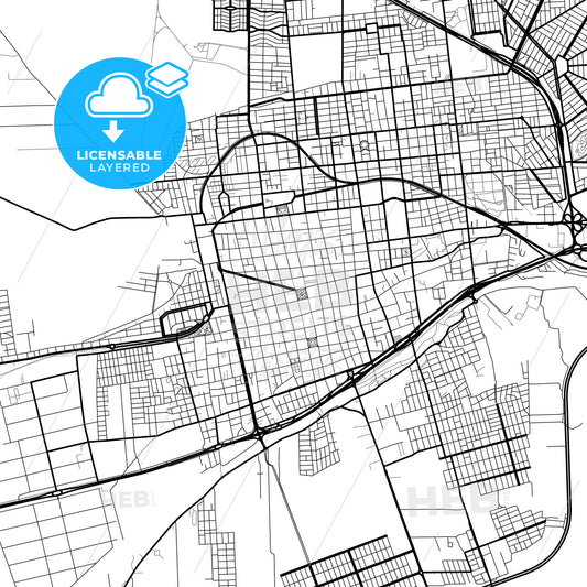 Layered PDF map of San Luis, Argentina