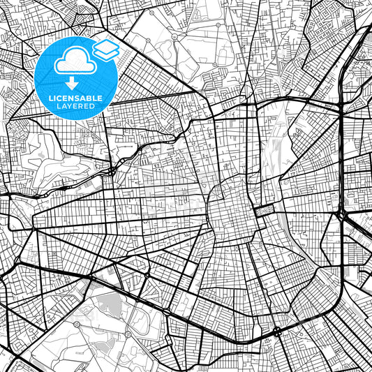 Layered PDF map of San Luis Potosí, San Luis Potosí, Mexico