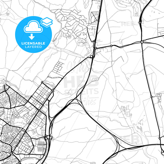 Layered PDF map of San Sebastián de los Reyes, Madrid, Spain