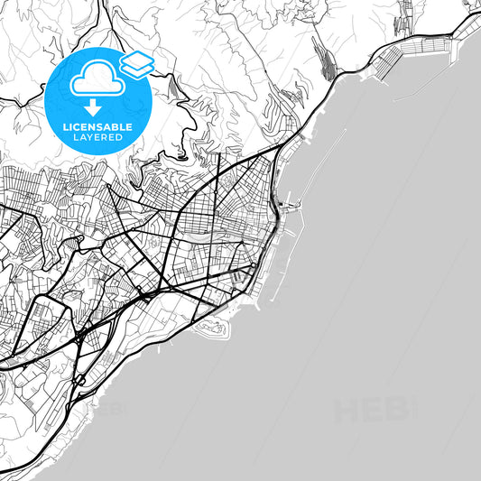 Layered PDF map of Santa Cruz de Tenerife, Spain