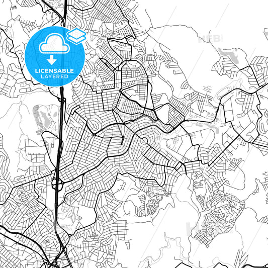 Layered PDF map of Santa Luzia, Brazil