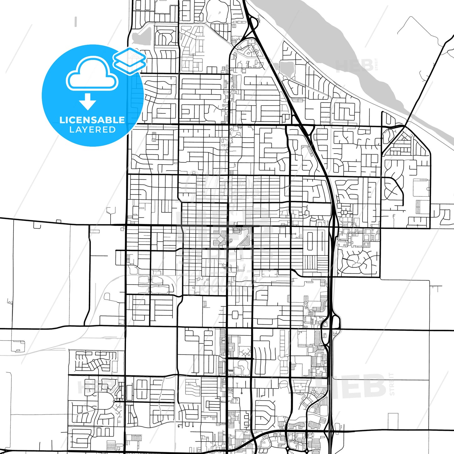 Layered PDF map of Santa Maria, California, United States