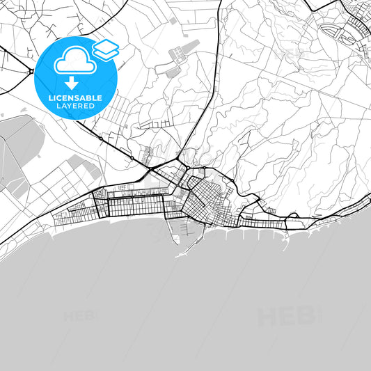 Layered PDF map of Santa Pola, Alicante, Spain