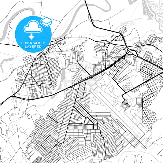 Layered PDF map of Santa Rita, Brazil