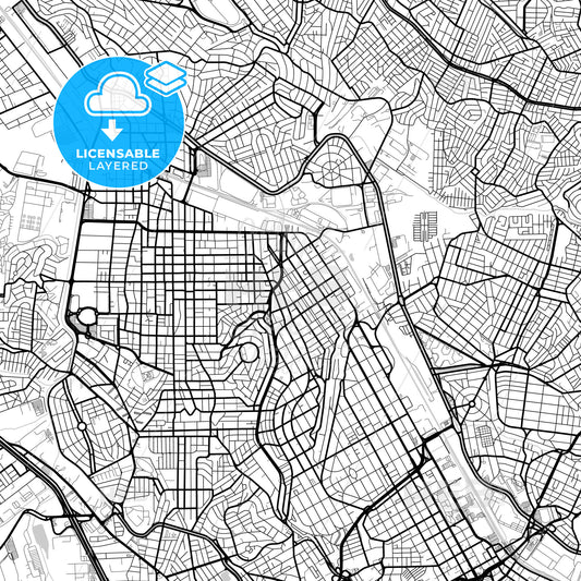 Layered PDF map of Sao Caetano do Sul, Brazil