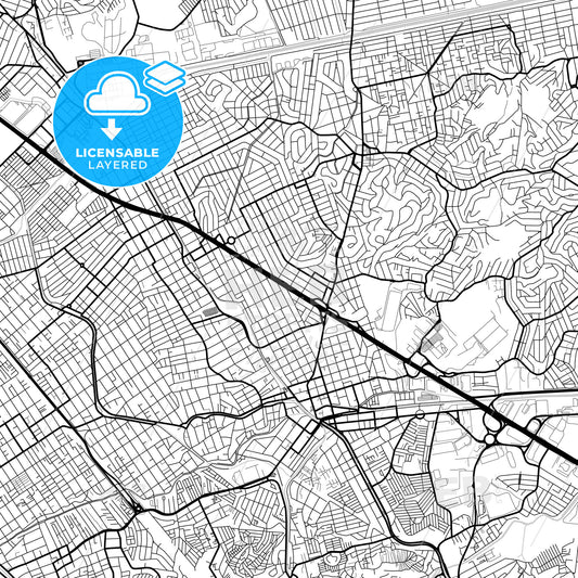 Layered PDF map of Sao Joao de Meriti, Brazil