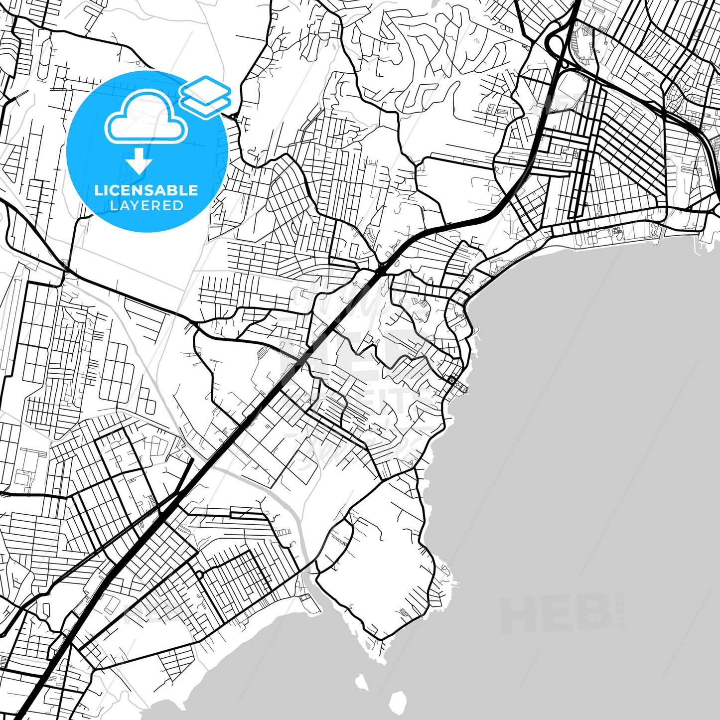 Layered PDF map of Sao Jose, Brazil