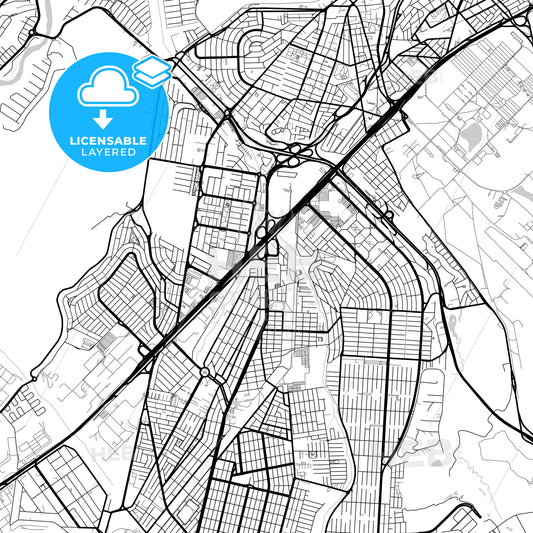 Layered PDF map of Sao Jose dos Campos, Brazil