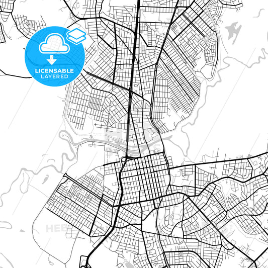 Layered PDF map of Sao Leopoldo, Brazil