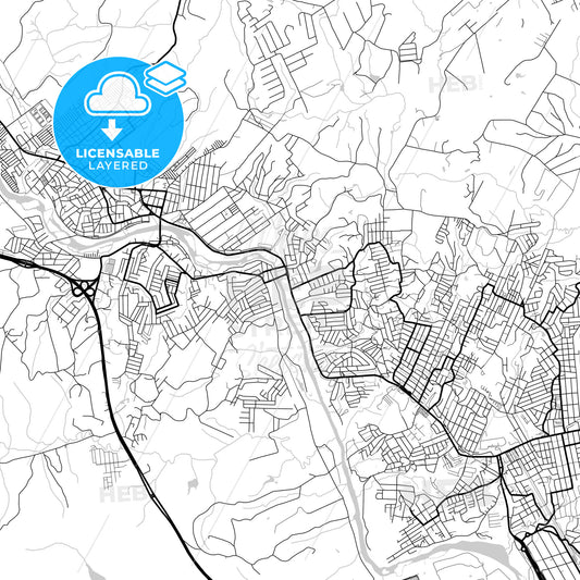 Layered PDF map of Sao Lourenco da Mata, Brazil