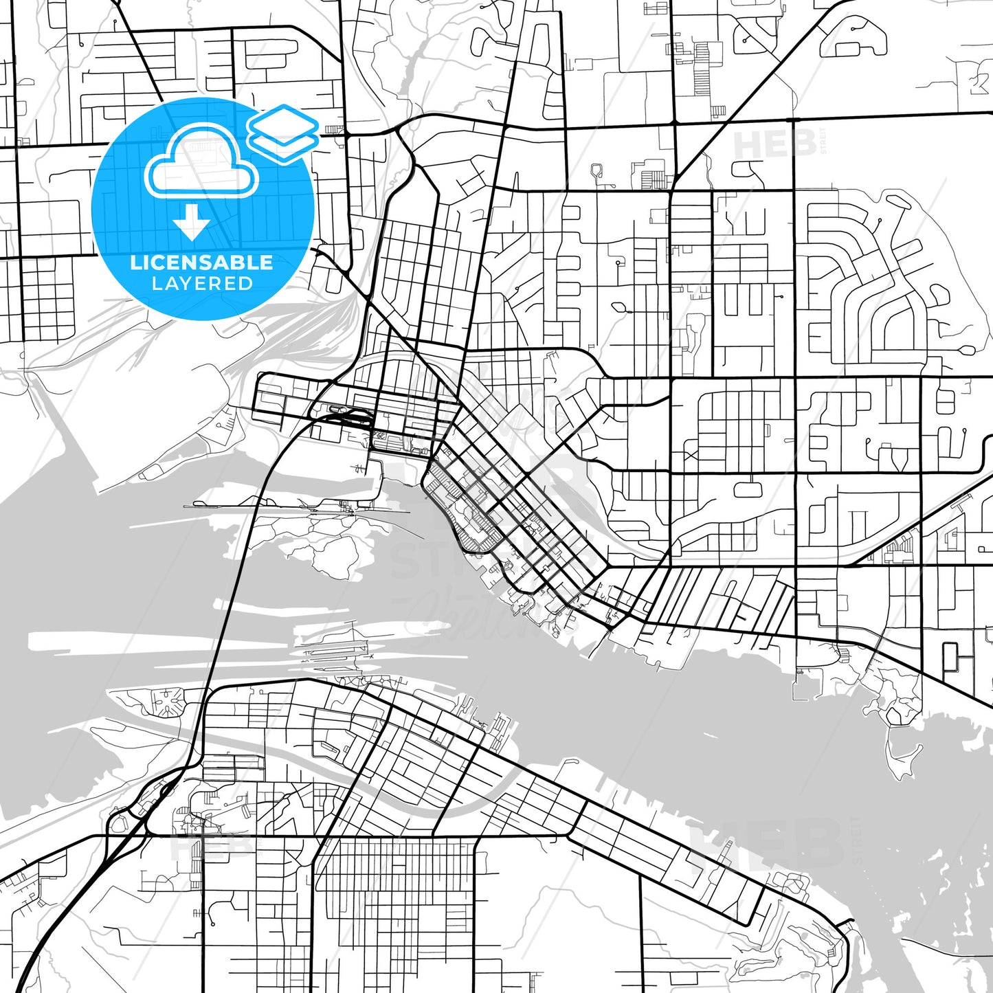 Layered PDF map of Sault Ste. Marie, Ontario, Canada