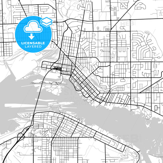 Layered PDF map of Sault Ste. Marie, Ontario, Canada