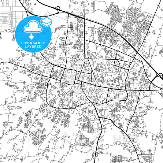 Layered PDF map of Serang, Banten, Indonesia