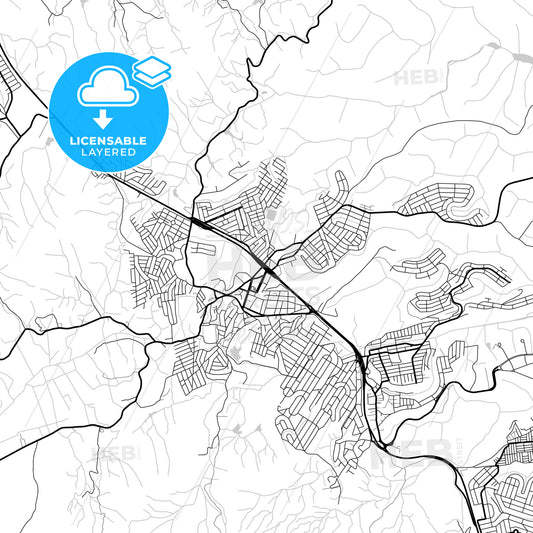 Layered PDF map of Serra, Brazil