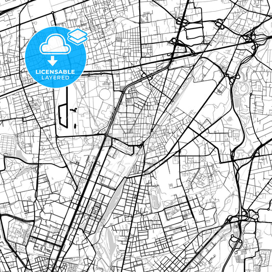 Layered PDF map of Sesto San Giovanni, Lombardy, Italy