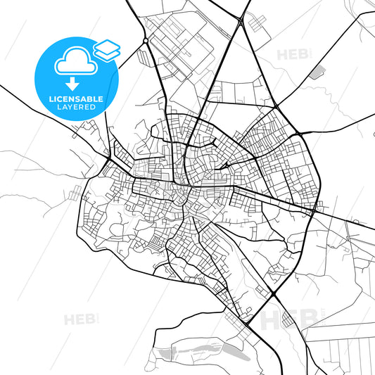 Layered PDF map of Seydişehir, Konya, Turkey