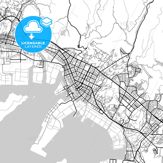 Layered PDF map of Shūnan, Yamaguchi, Japan