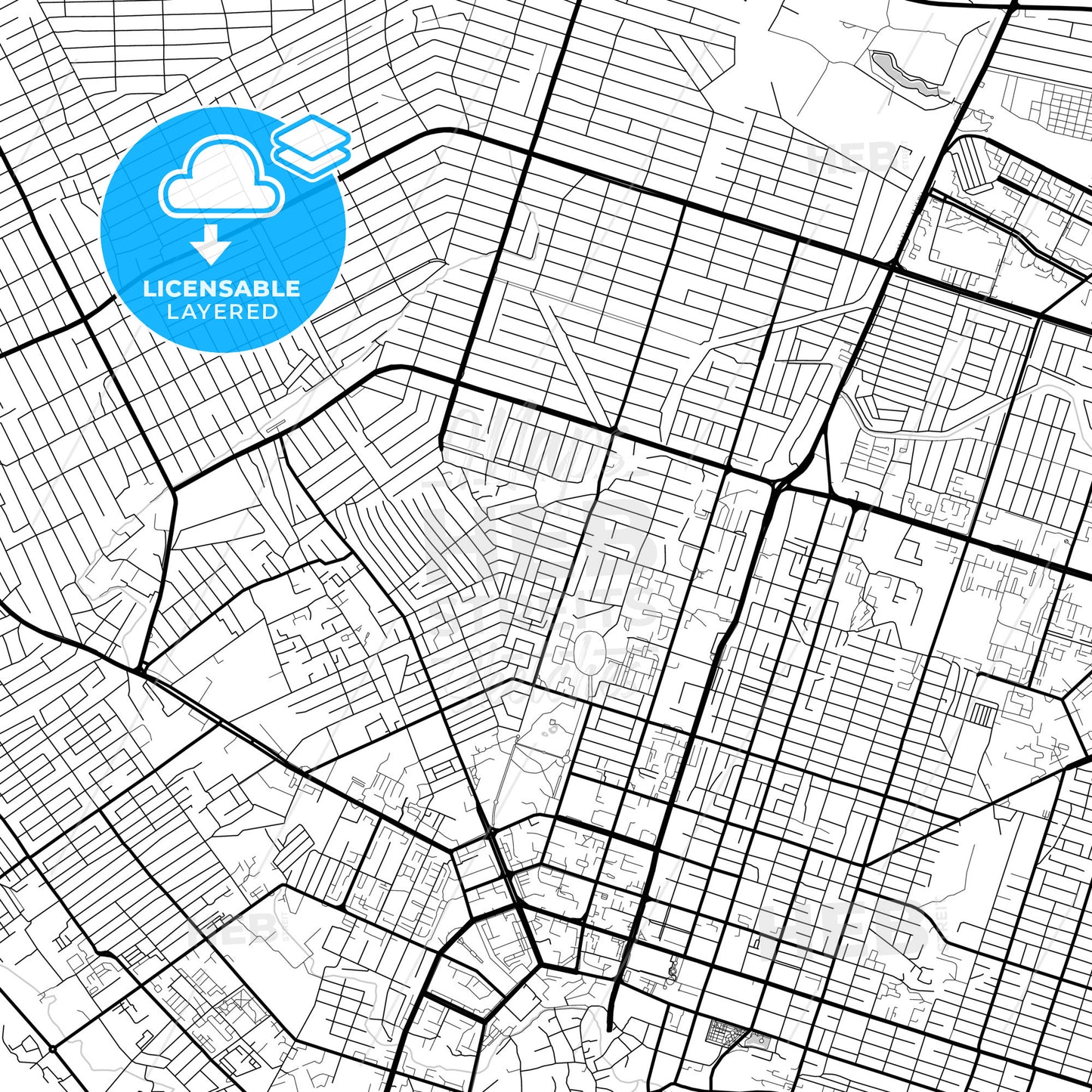 Layered PDF map of Shymkent, South Kazakhstan Region, Kazakhstan