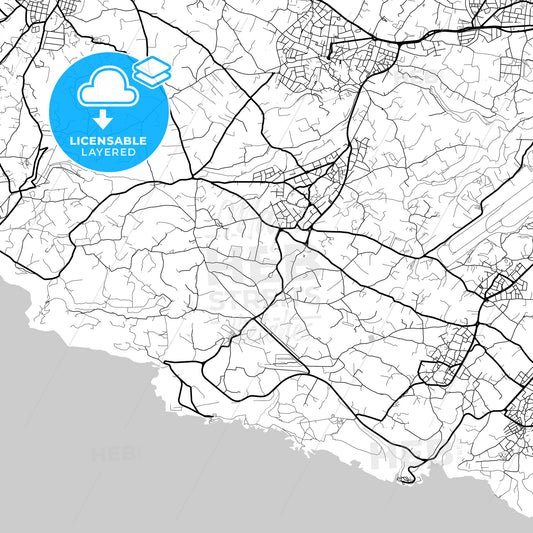 Layered PDF map of Siġġiewi, Southern Region, Malta