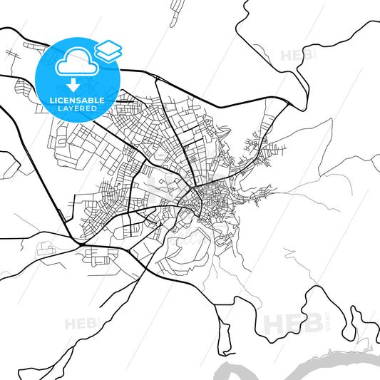 Layered PDF map of Siirt, Siirt, Turkey