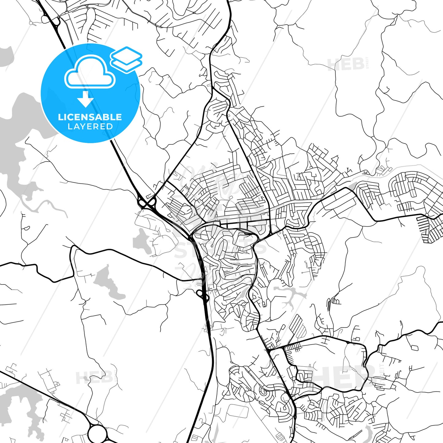 Layered PDF map of Simoes Filho, Brazil