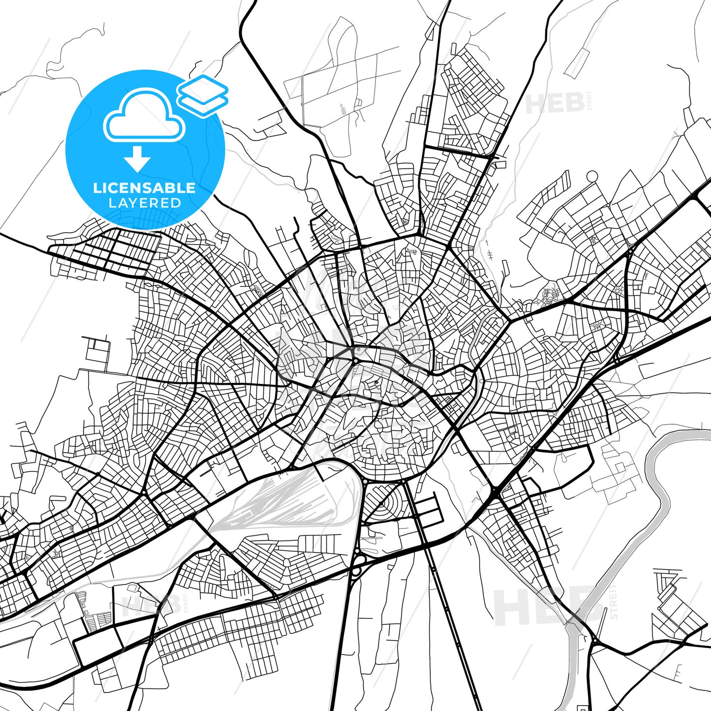 Layered PDF map of Sivas, Sivas, Turkey