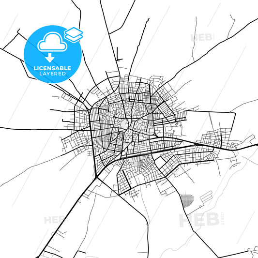 Layered PDF map of Siverek, Şanlıurfa, Turkey