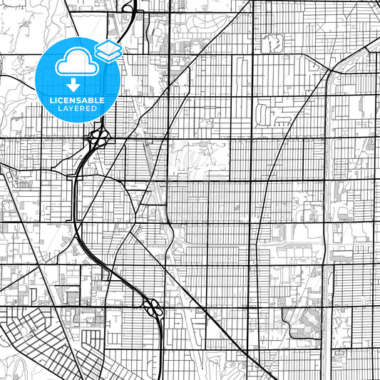 Layered PDF map of Skokie, Illinois, United States