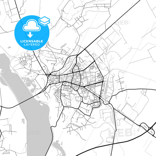 Layered PDF map of Slatina, Olt, Romania