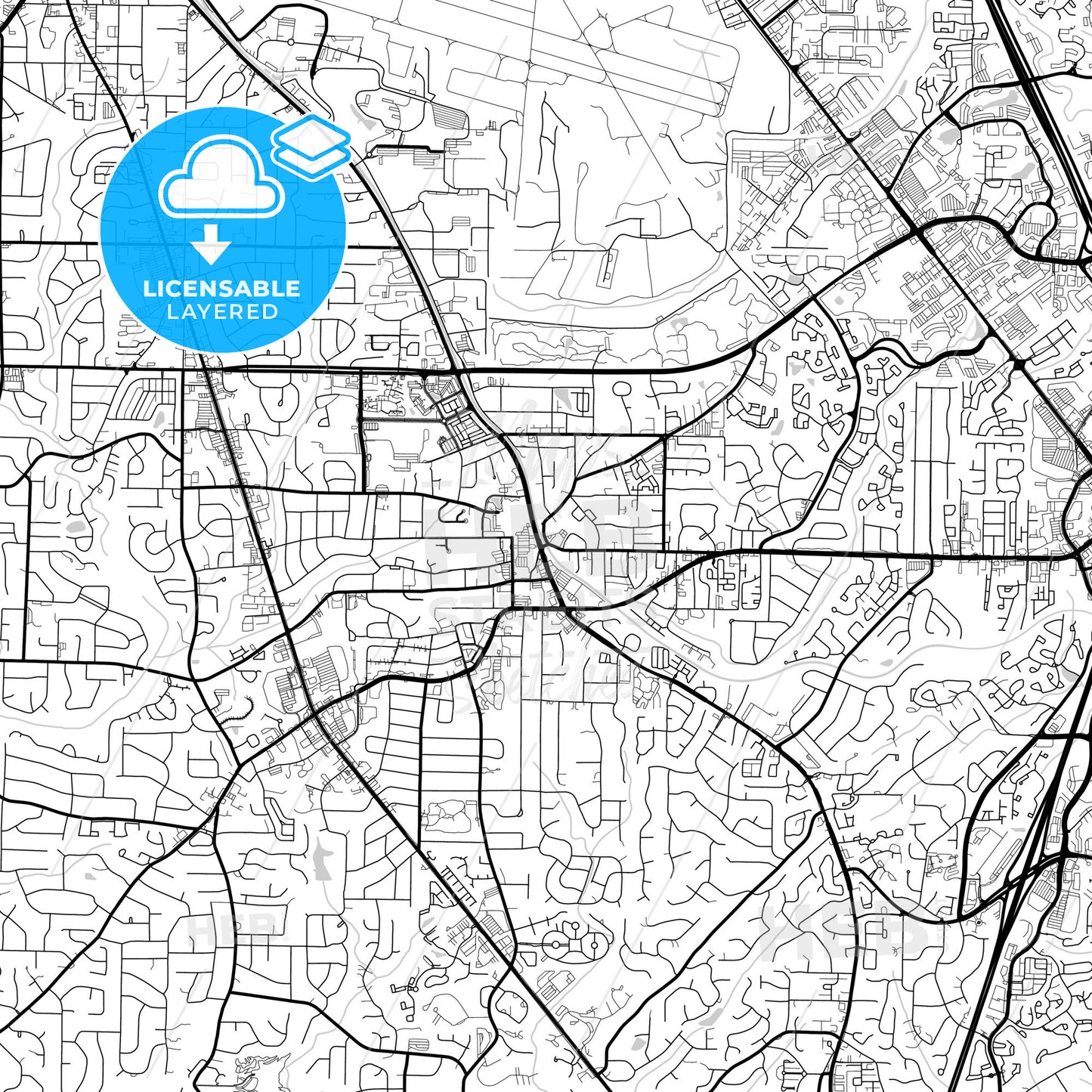 Layered PDF map of Smyrna, Georgia, United States