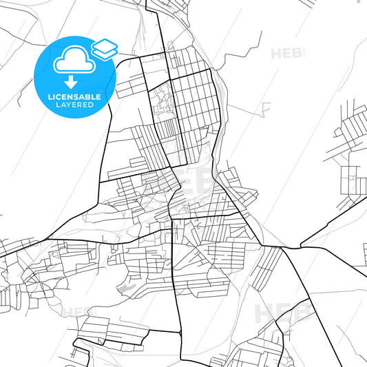 Layered PDF map of Snizhne, Donetsk Oblast, Ukraine