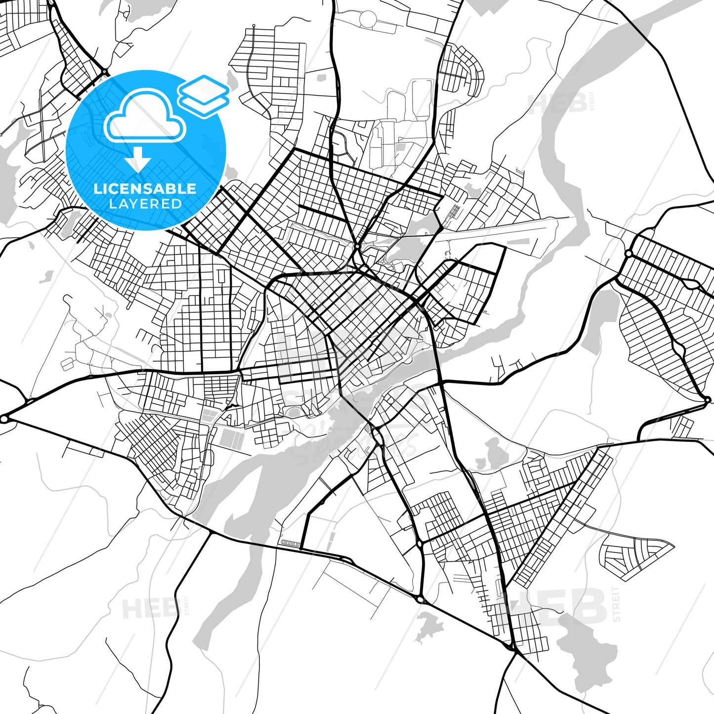 Layered PDF map of Sobral, Brazil