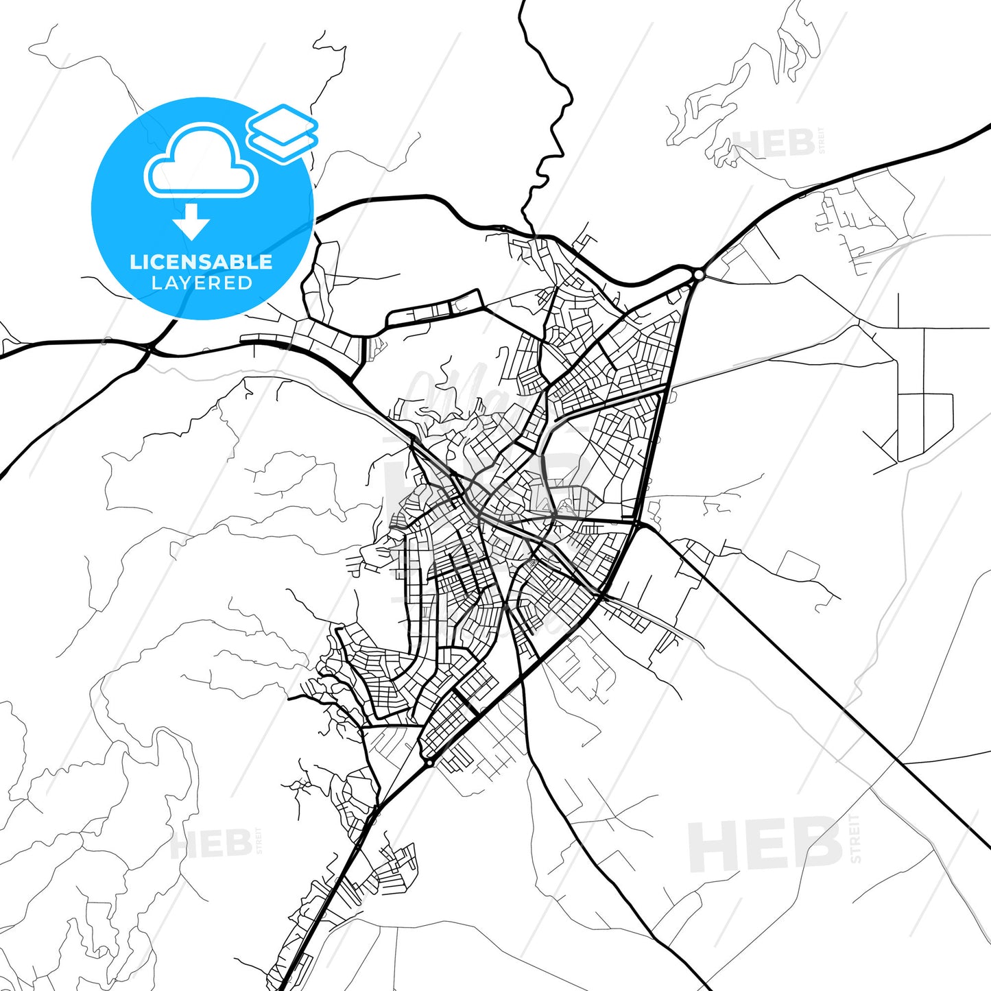 Layered PDF map of Söke, Aydın, Turkey