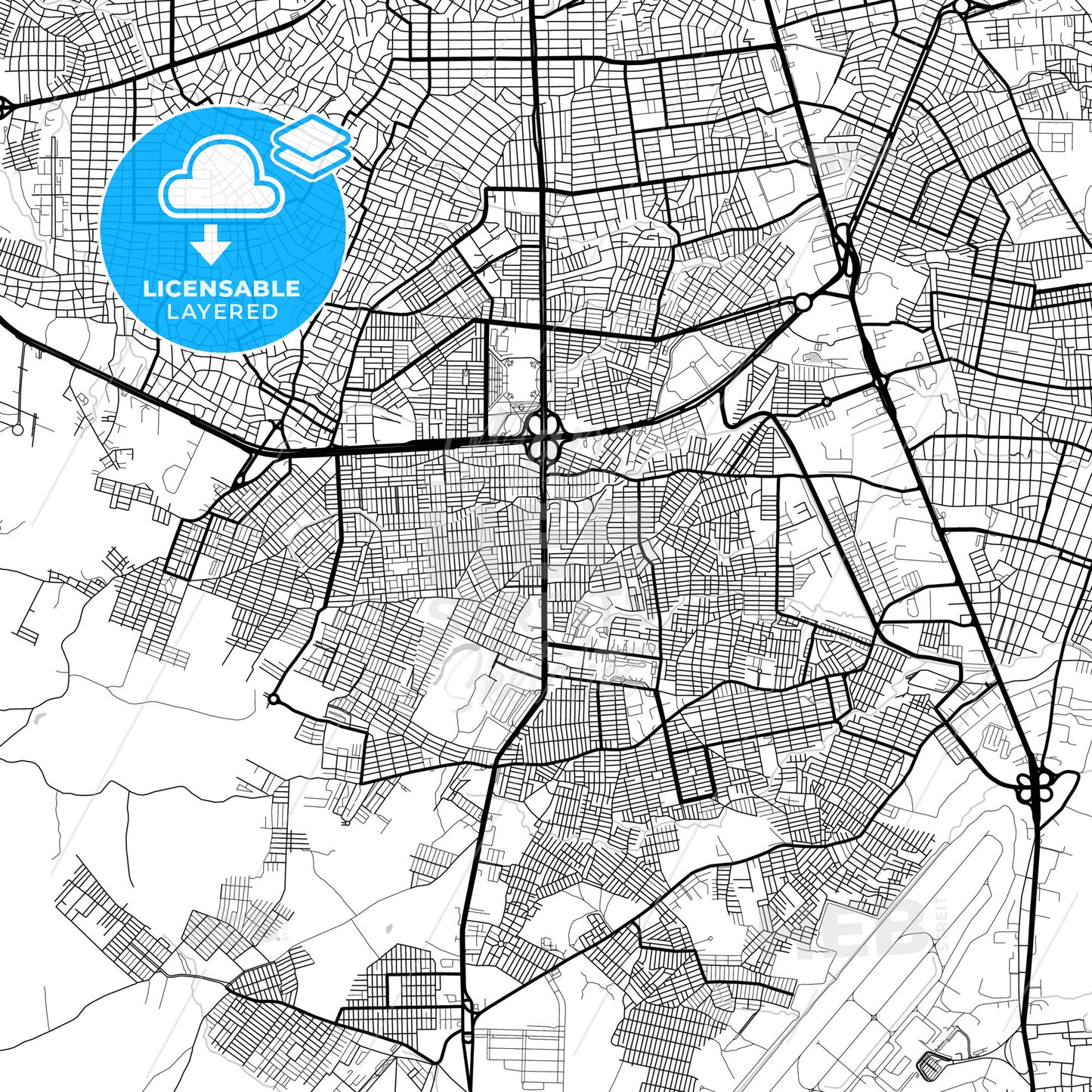 Layered PDF map of Soledad, Colombia