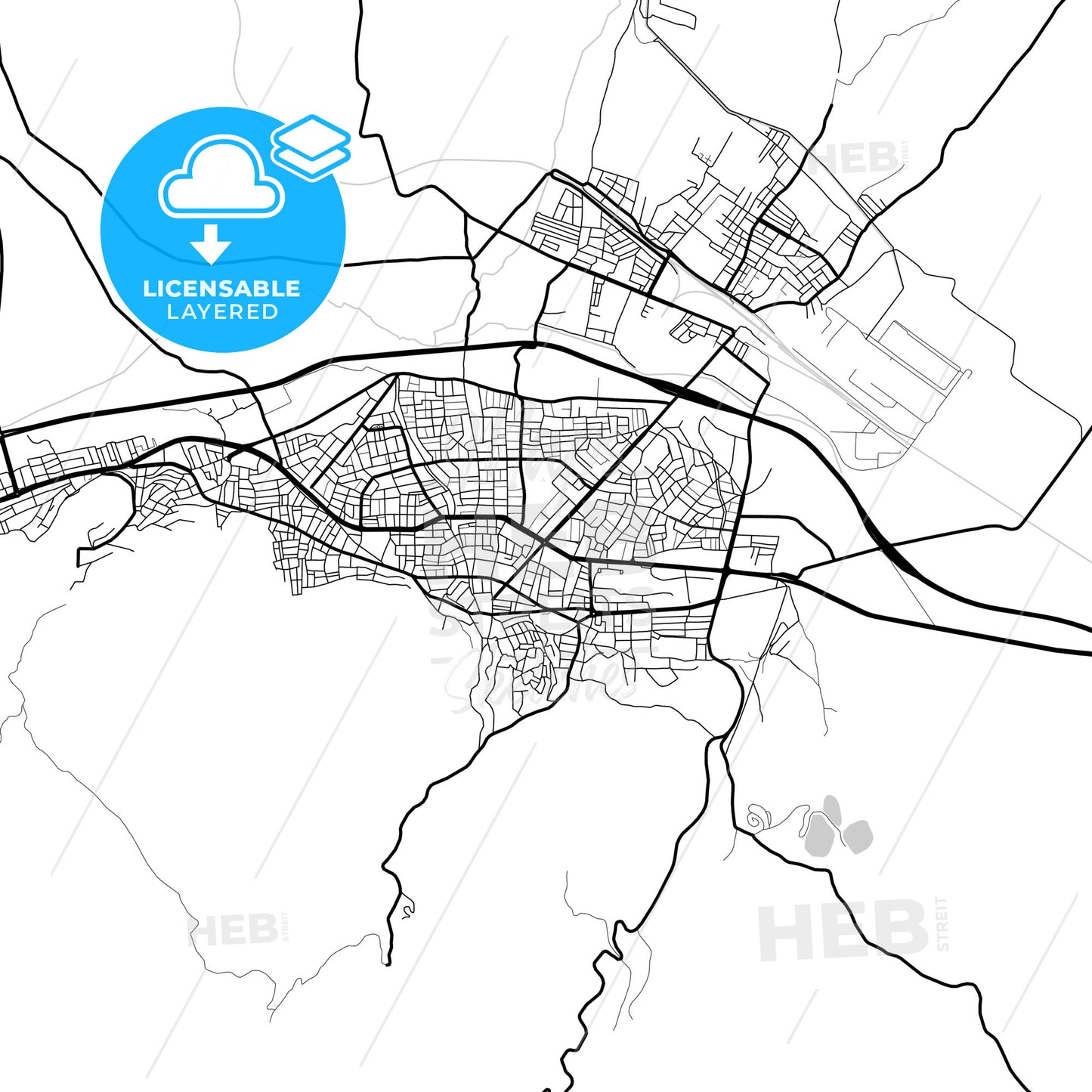 Layered PDF map of Soma, Manisa, Turkey