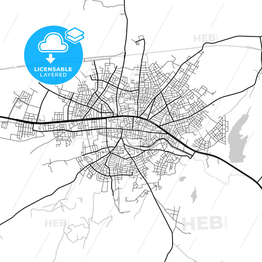 Layered PDF map of Sorgun, Yozgat, Turkey