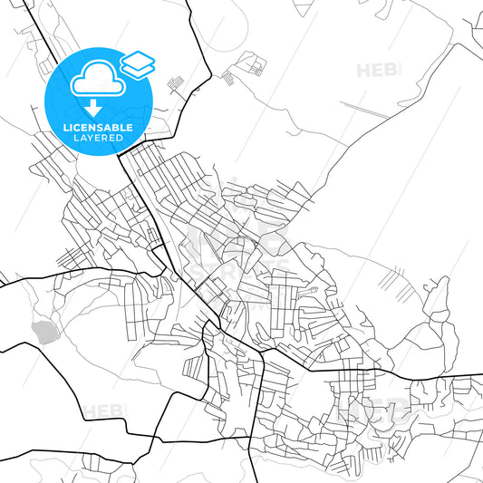 Layered PDF map of Sorokyne, Luhansk Oblast, Ukraine