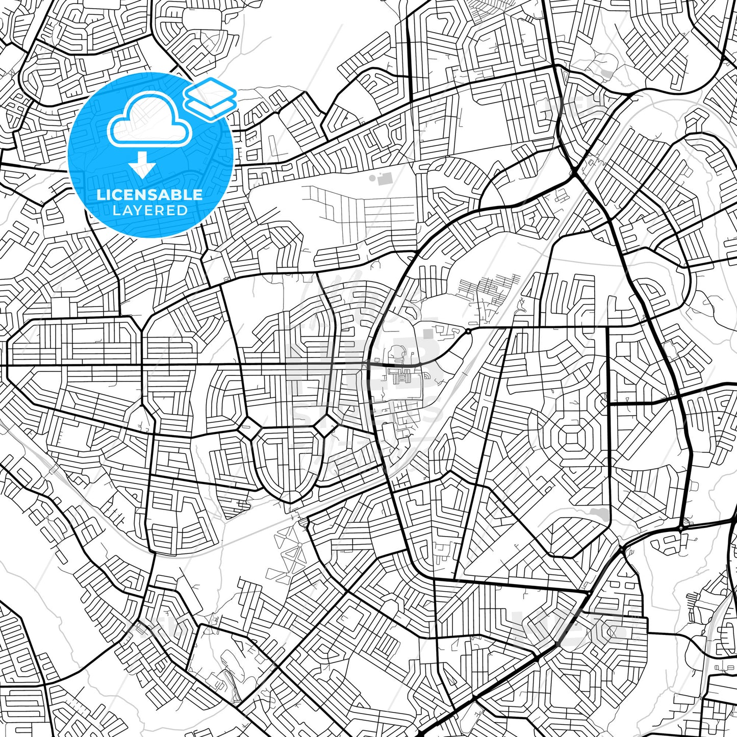 Layered PDF map of Soweto, South Africa